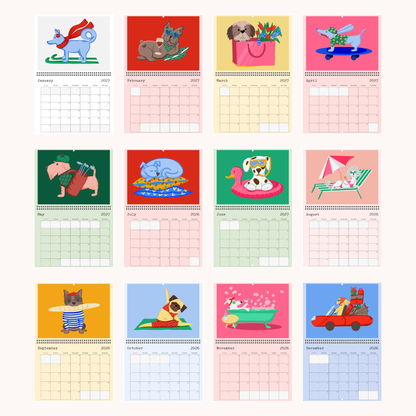 Dogs You Love Horizontal 2027 Wall Calendar