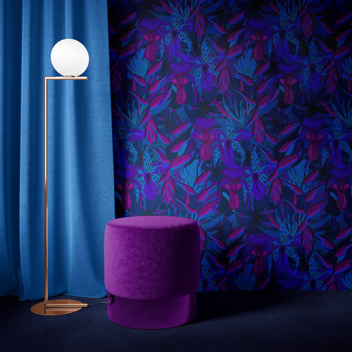 Dressing room with Tropical Jungle wallpaper