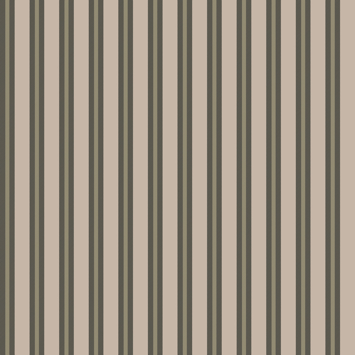 Heritage striped wallpaper in sage green on cream