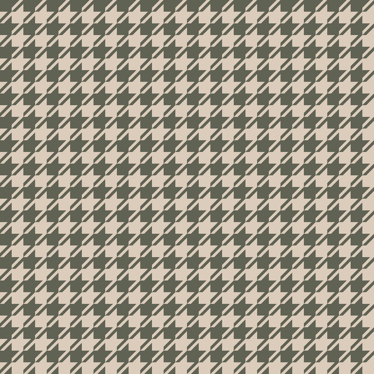 Houndstooth wallpaper in sage green and cream