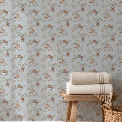 Monkey Babies wallpaper in a bathroom
