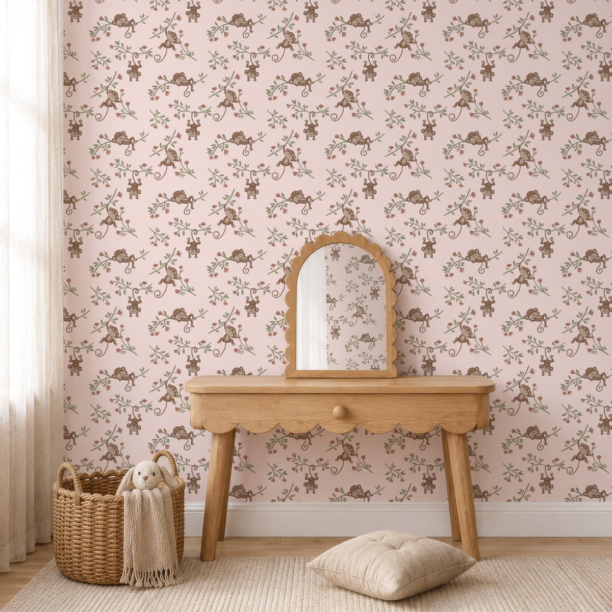 Monkey Babies wallpaper in a nursery