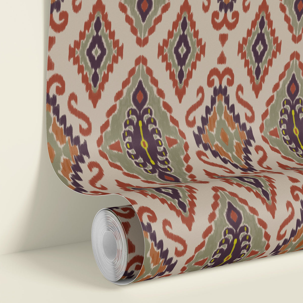 Roll of ikat wallpaper