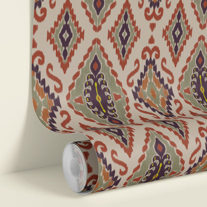 Roll of ikat wallpaper