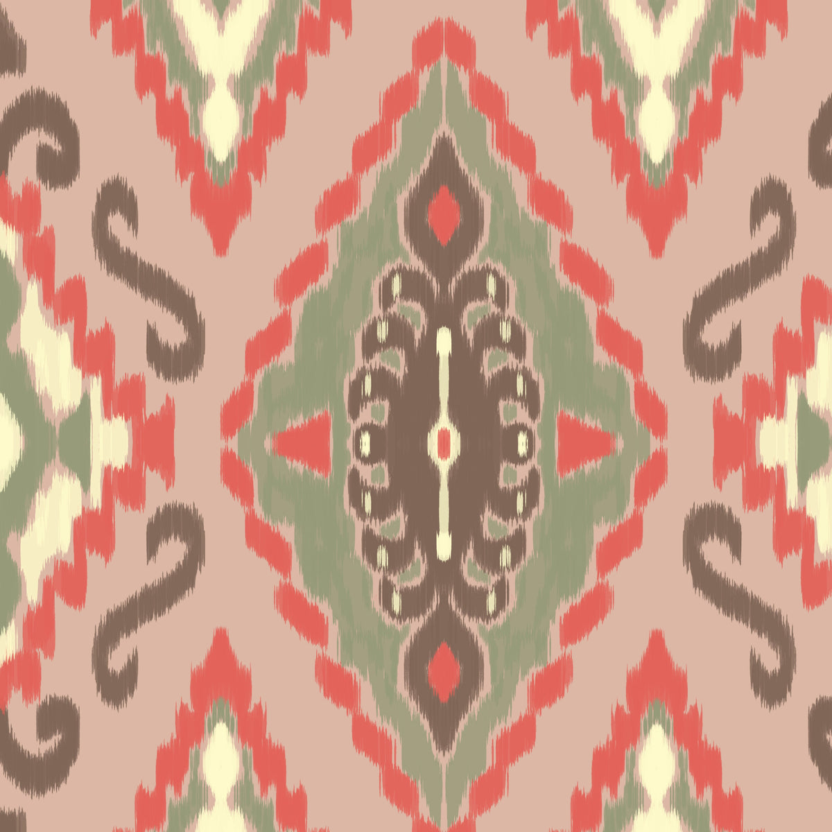 Ikat wallpaper background in caramel