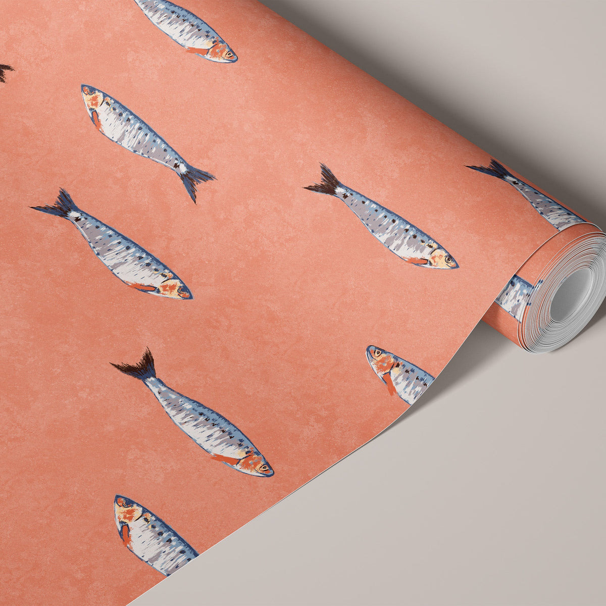 Sardine wallpaper in red