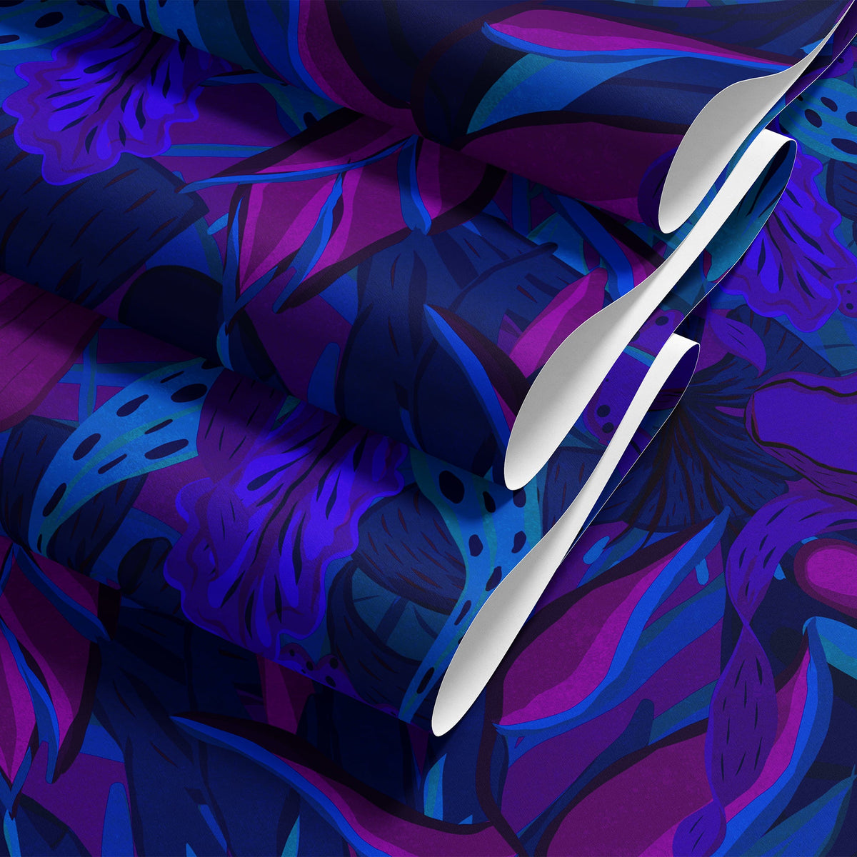 Folded roll of Tropical Jungle wallpaper