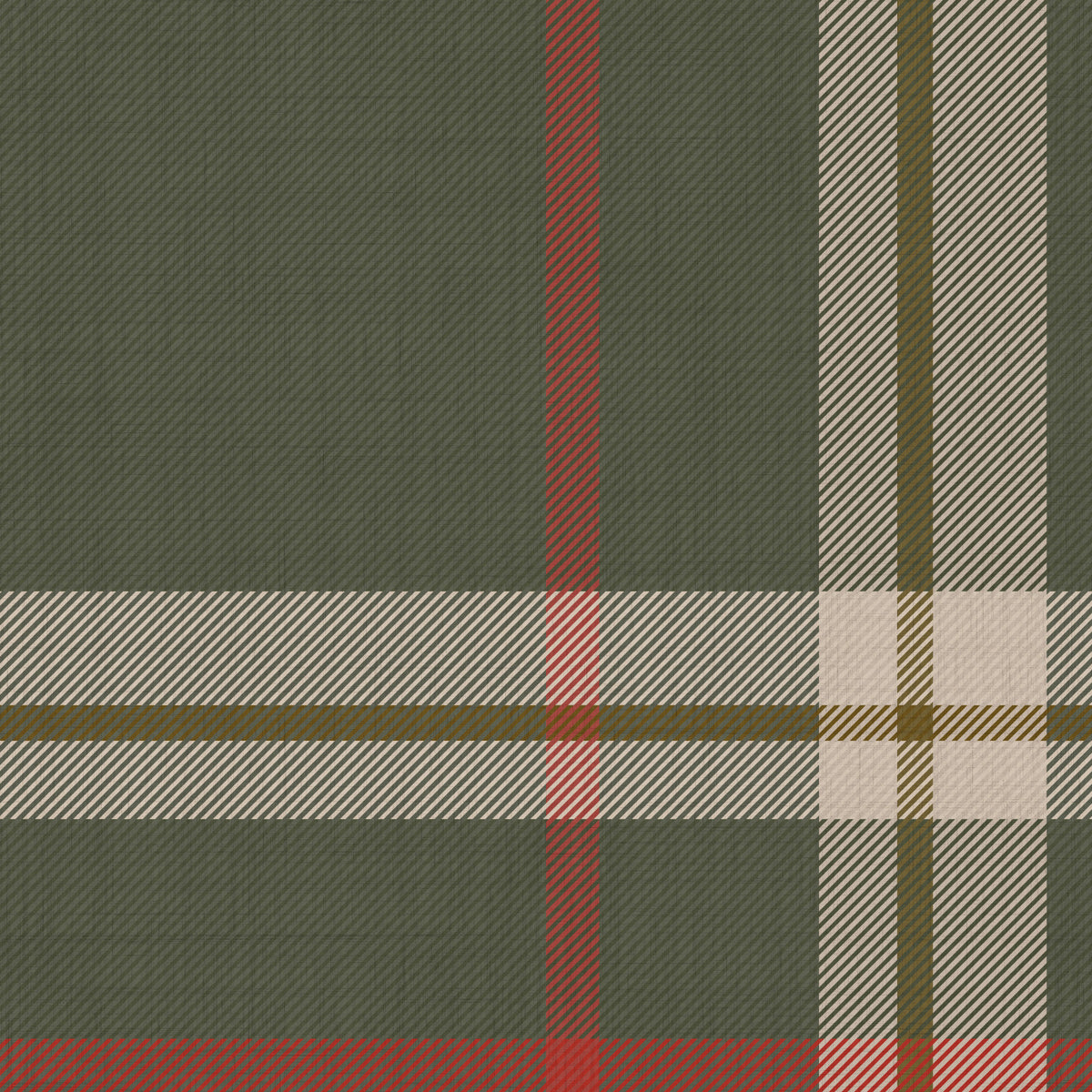 Woven Plaid wallpaper swatch in green